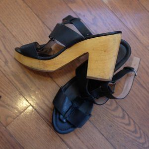 Madewell  Black Wooden Heels